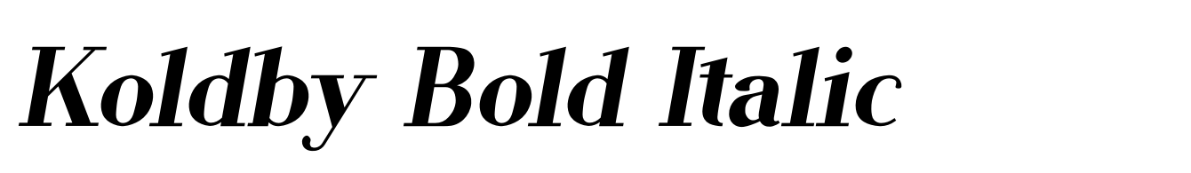 Koldby Bold Italic